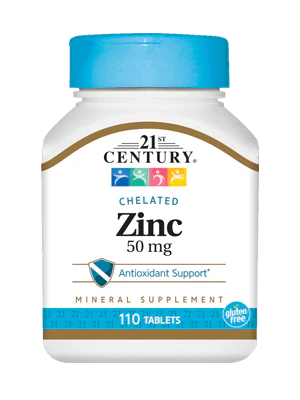 21St Century Chelated Zinc 50mg 110 Tablets
