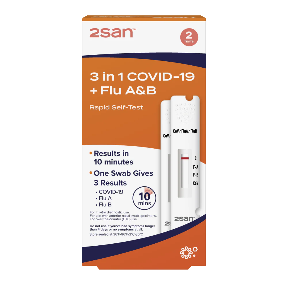 2San Covid 19 + Flu A&B Rapid Self Test