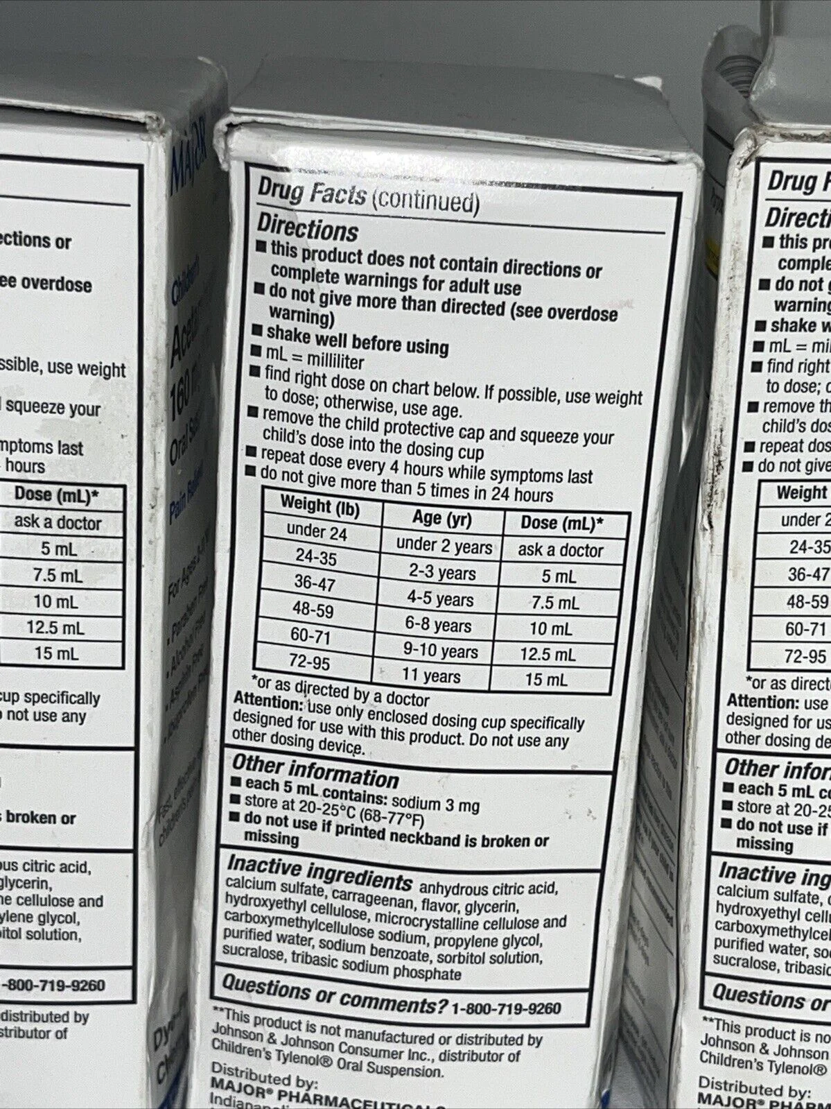 Major Pharma Children’s Acetaminophen Liquid Cherry 160mg - Image 2