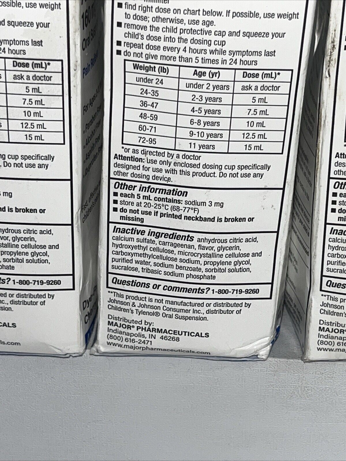 Major Pharma Children’s Acetaminophen Liquid Cherry 160mg - Image 3