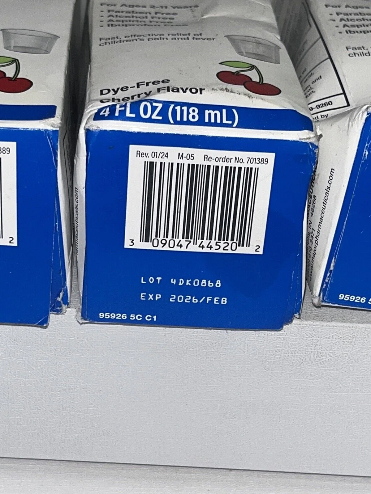 Major Pharma Children’s Acetaminophen Liquid Cherry 160mg - Image 5