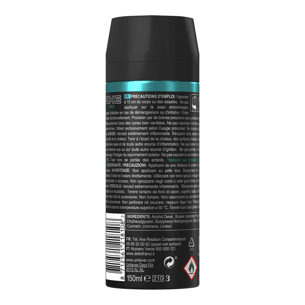 Axe Apollo Deodorant Body Spray 48H 150ml - Image 4