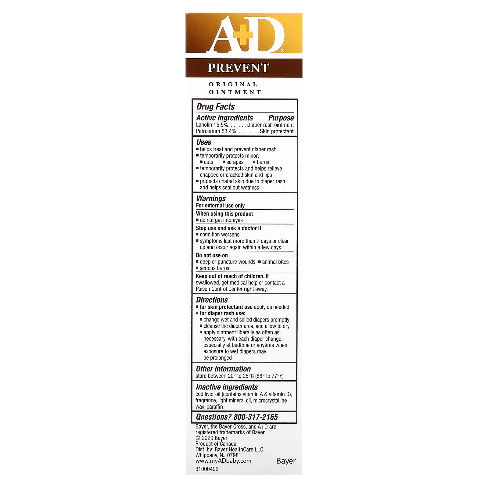 A+D Original Ointment Skincare 4Oz - Image 2