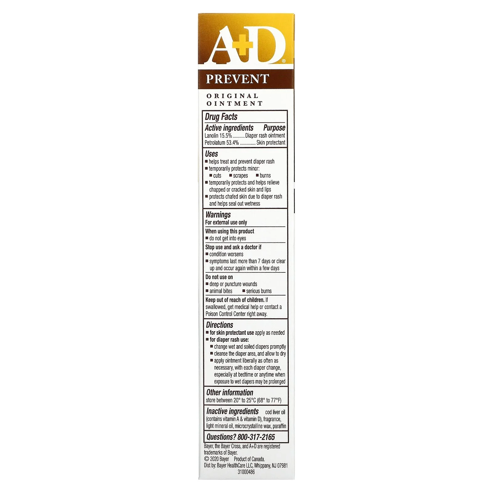 A+D Prevent Original Oint Diaper Rash 1.5Oz - Image 2