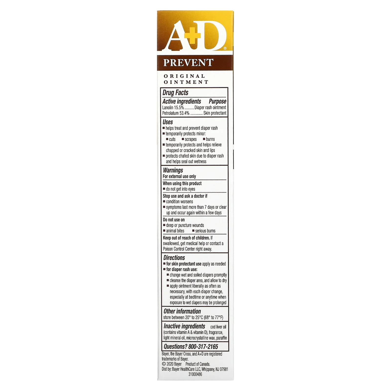 A+D Zinc Oxide Diaper Rash Cream 4oz - Image 2