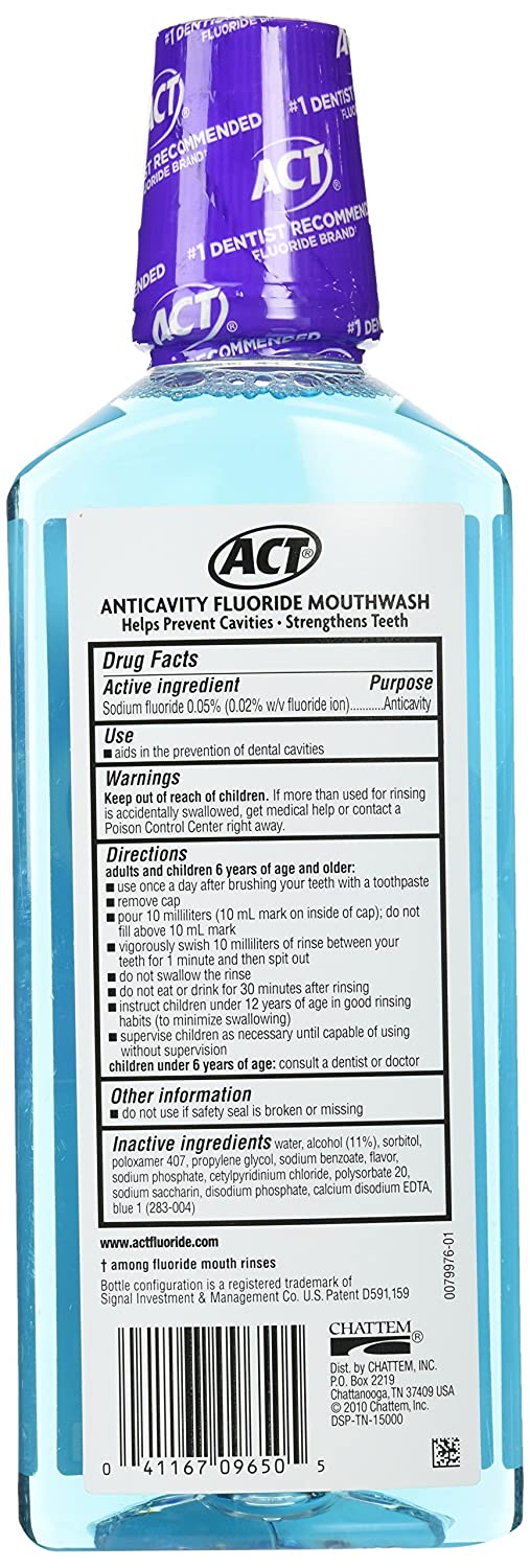 ACT Total Care Mouthwash, Icy Clean Mint. 18 OZ - Image 2