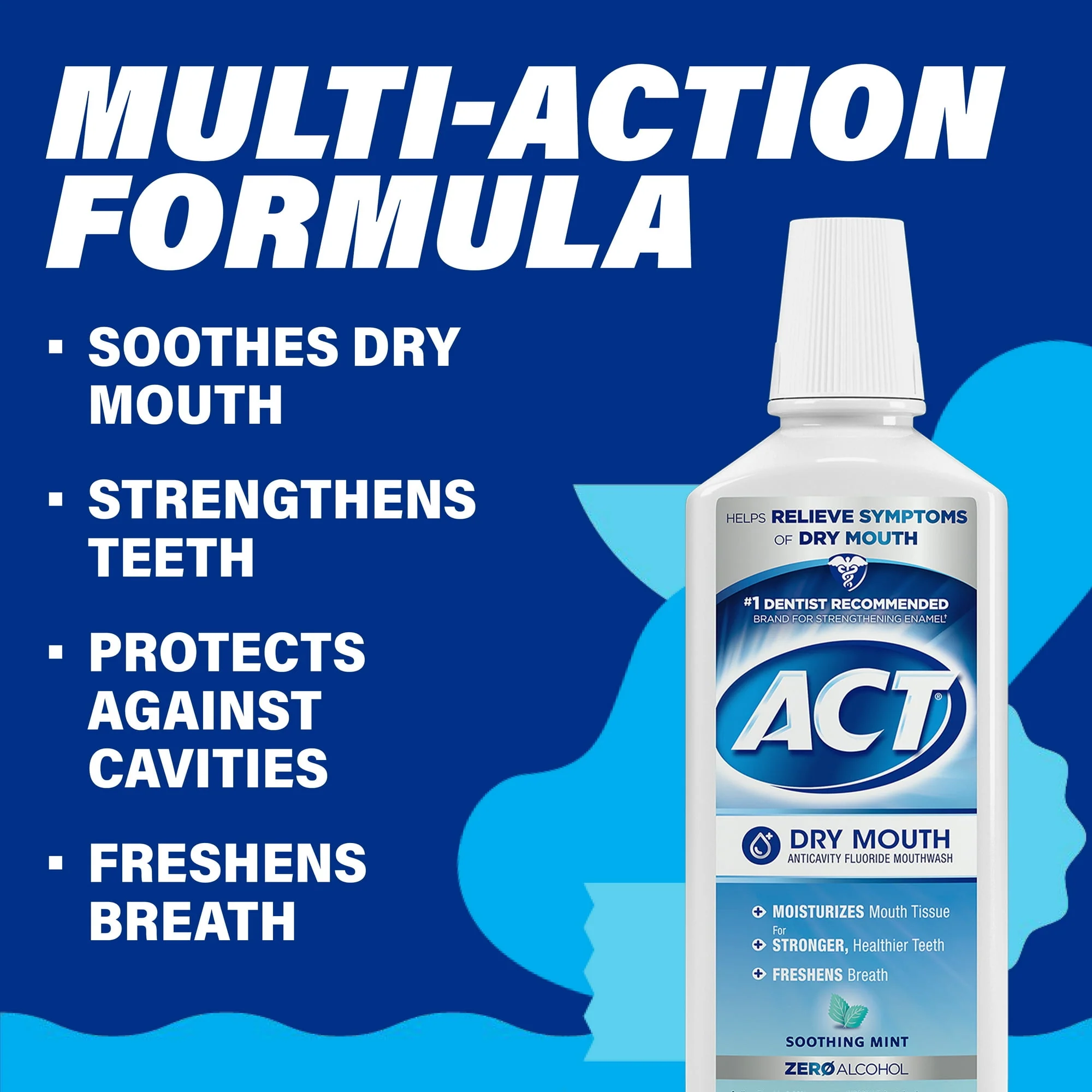 Act Total Care Rinse Dry Mouth Mint 18oz - Image 2