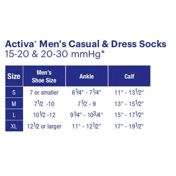 Activa Men's Patterned Casual Socks 15-20 mm Hg Lite Support MODEL: H24 - Image 3