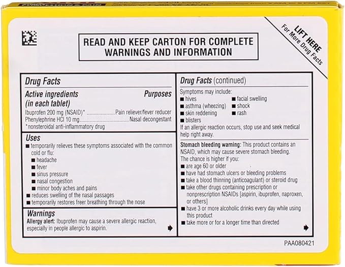 Advil Sinus Congestion & Pain 200 mg 10 Tablets - Image 2