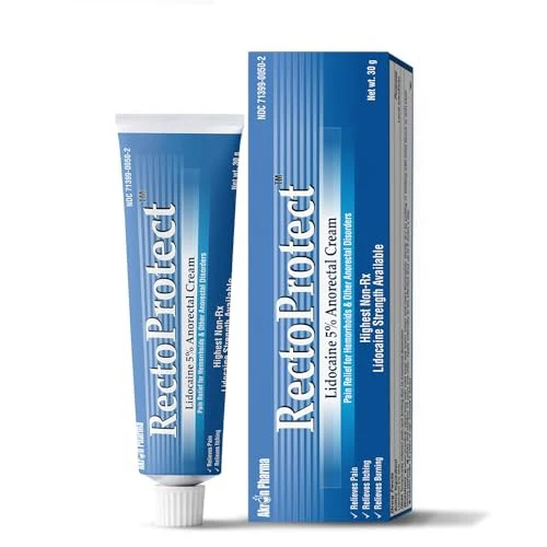 Akron Pharma Topical Numbing Cream for hemorroids with Lidocaine 5% - 30g