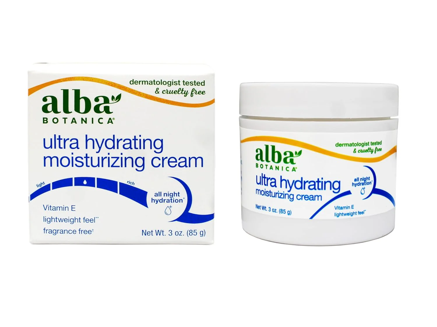 Alba Botanica Hawaiian Moisture Cream Jasmine & Vitamin E 3 oz