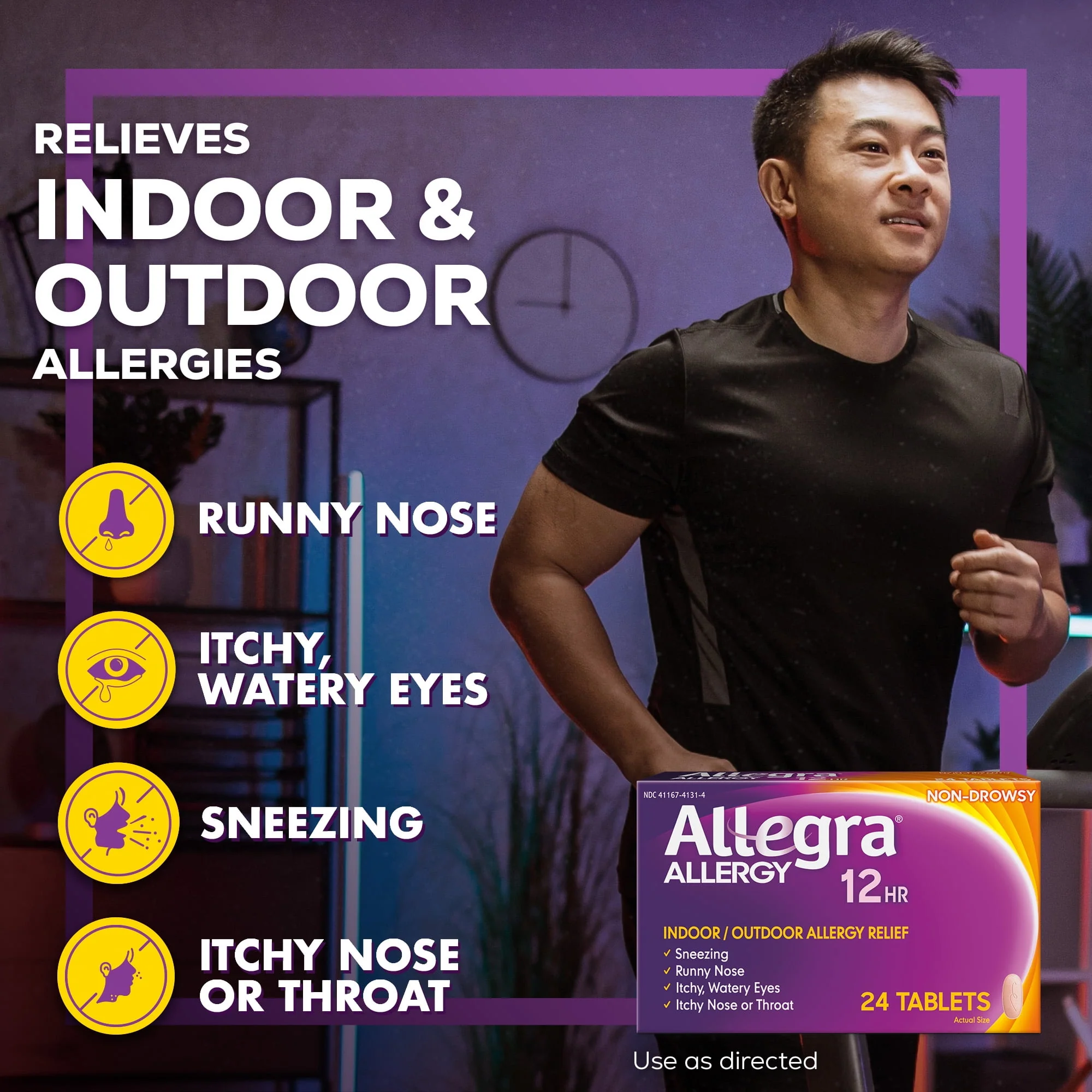 Allegra Allergy 12 Hour 60mg Tablets 24ct - Image 2