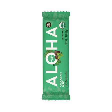 Aloha Organic Plant-Based Protein Bar Chocolate Mint, 56g
