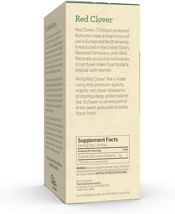 Alvita Organic Red Clover Tea Bags 24ct - Image 2