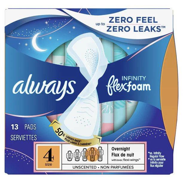Always Infinity Overnight Pads 13ct
