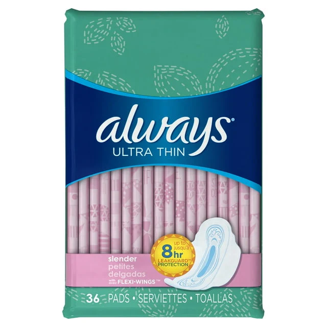 Always Ultra Thin Slender Flexi Wings Pads 36ct