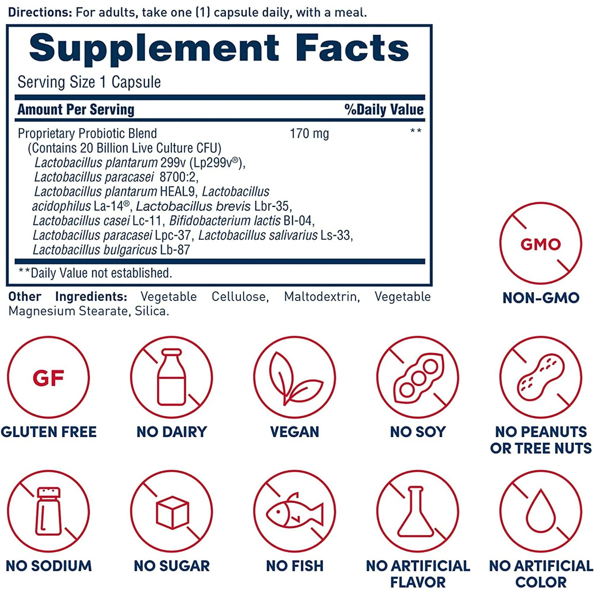 American Health Daily Care Probiotic Complex 20 Billions Capsules 30ct - Image 2