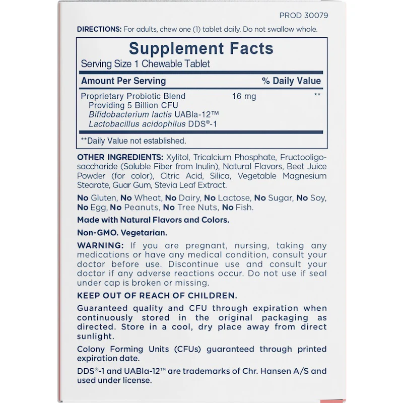 American Health Chewable Probiotics 5 Billion Strawberry 30 Tablets - Image 2