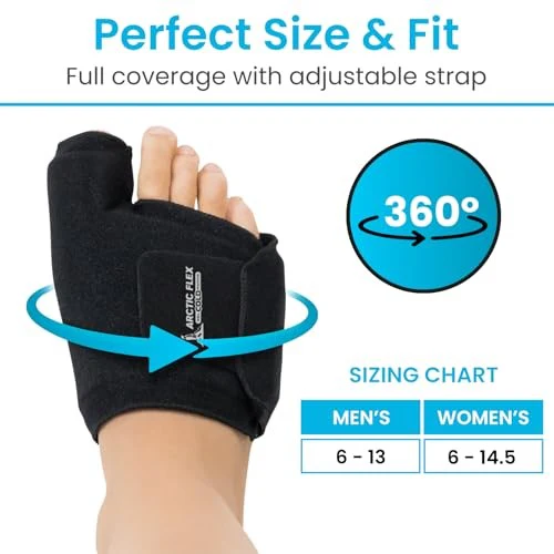 Arctic Flex Foot Ice Pack (Pair) Toe Wrap for Bunion, Plantar Fasciitis, Hallux Valgus, Gout, Swelling & Injuries - Cold & Heat Gel Therapy for Joint - Image 4