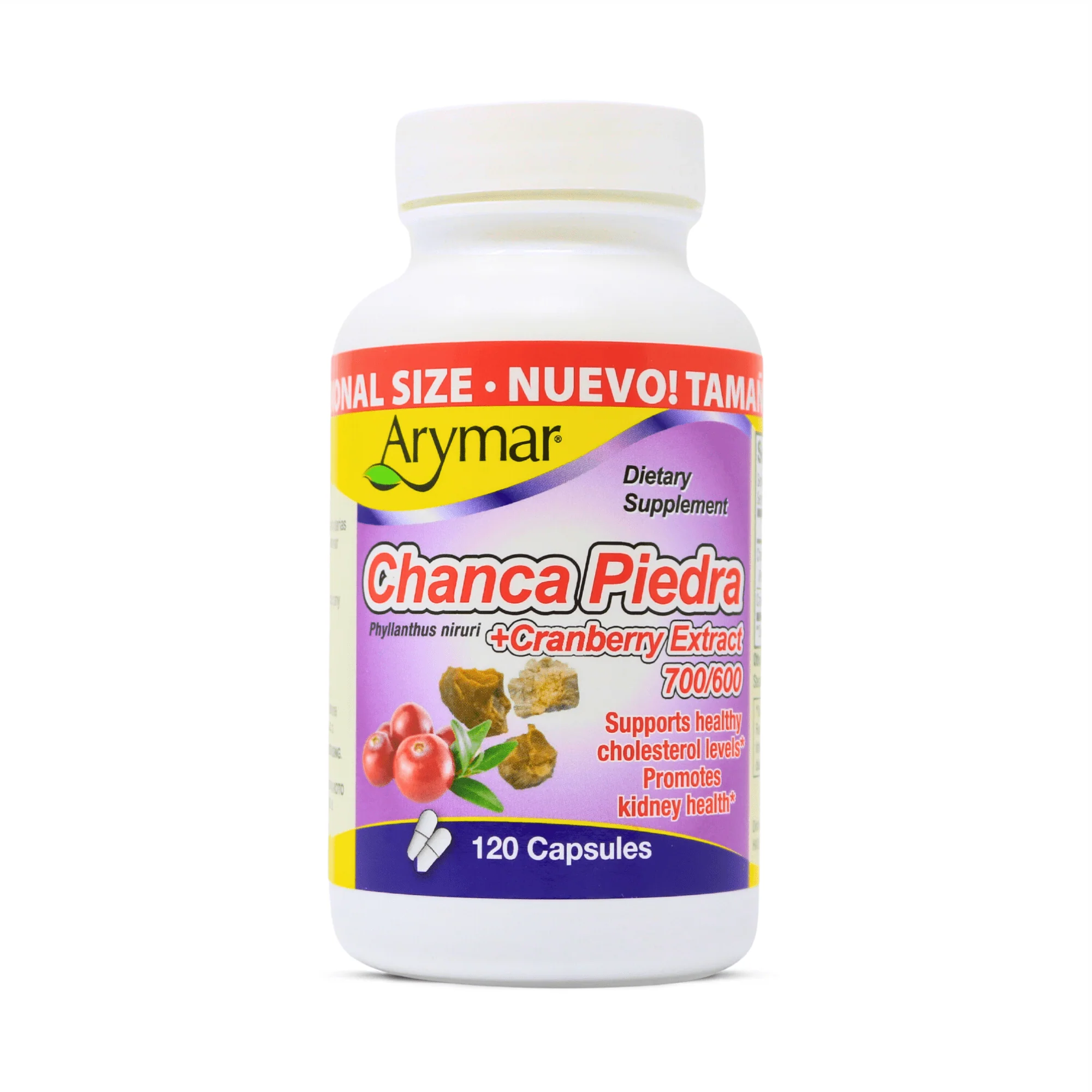 Arymar Chanca-Piedra + Cranberry Capsules 120ct