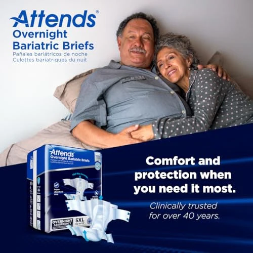 Attends Bariatric Incontinence Disposable Briefs, 5X-Large Tab Closures Ultimate Absorbency - Image 3