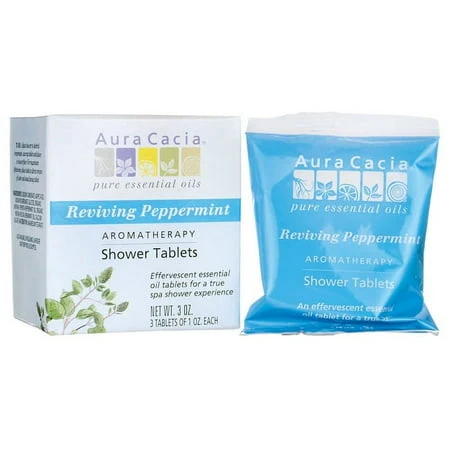 Aura Cacia Aromatherapy Shower Tablets Reviving Peppermint 3 ea - Image 2