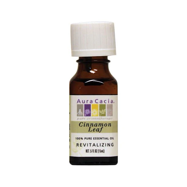 Aura Cacia Essential Oil Cinnamon Leaf 0.5 Ounce