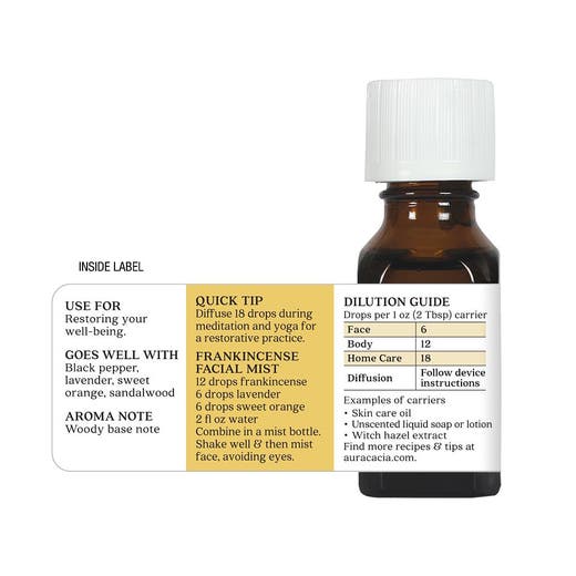 Aura Cacia Frankincense Pure Essential Oil 0.5oz - Image 2