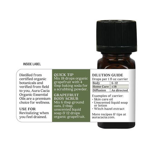 Aura Cacia Organic Grapefruit Revitalizing Essential Oil 0.25oz - Image 2