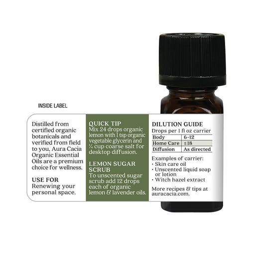 Aura Cacia Organic Lemon Essential Oil 0.25oz - Image 2