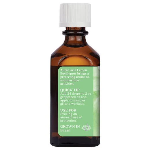 Aura Cacia Lemon Eucalyptus Dispeling Pure Essential Oil 2oz - Image 2