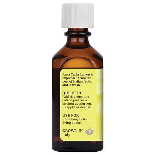 Aura Cacia Lemon Renewing Pure Essential Oil 2oz - Image 2
