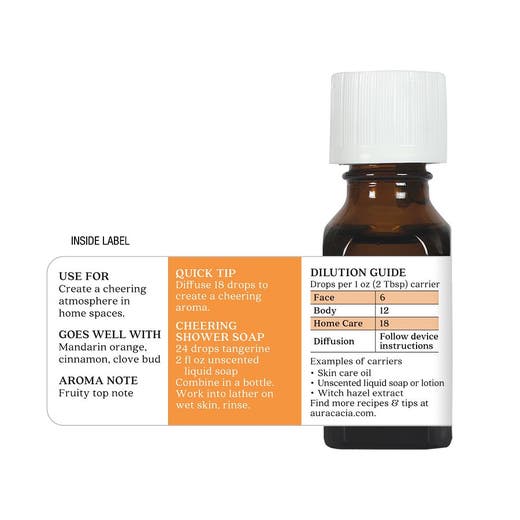 Aura Cacia Tangerine Cheering Essential Oil 0.5oz - Image 2
