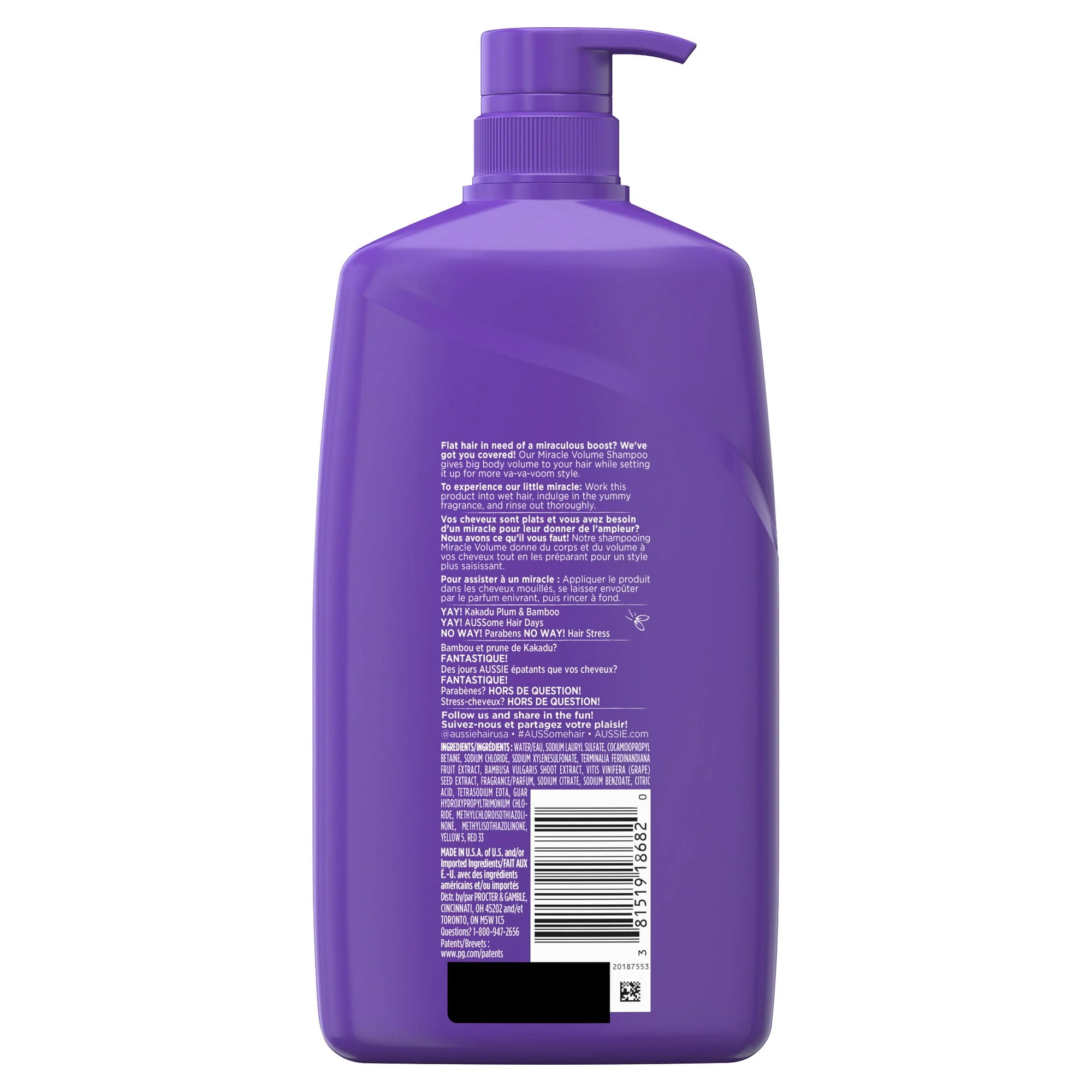 Aussie Miracle Volume Shampoo 26.2 Oz - Image 2