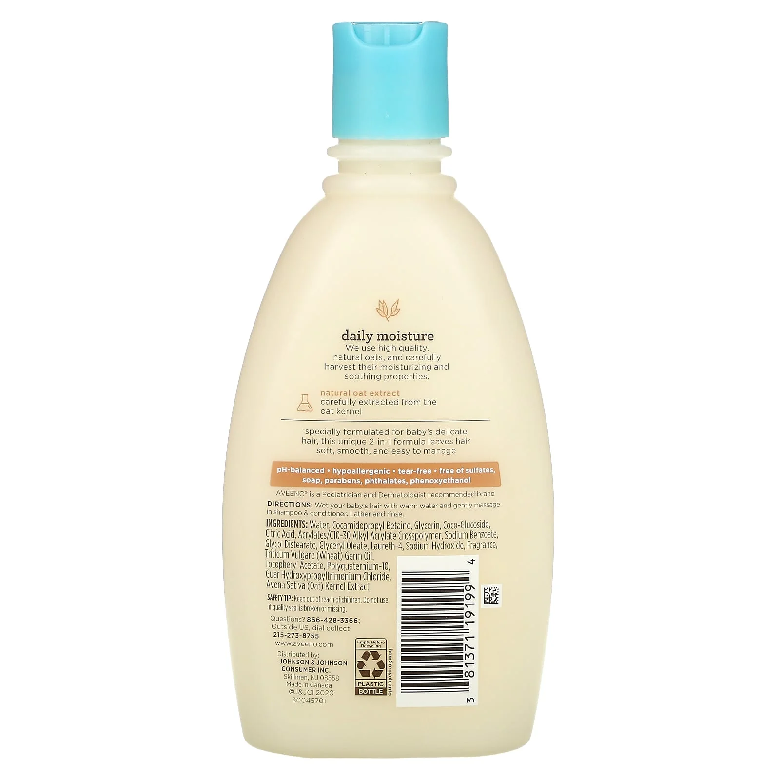 Aveeno Baby Wash Shampoo 12Oz - Image 2