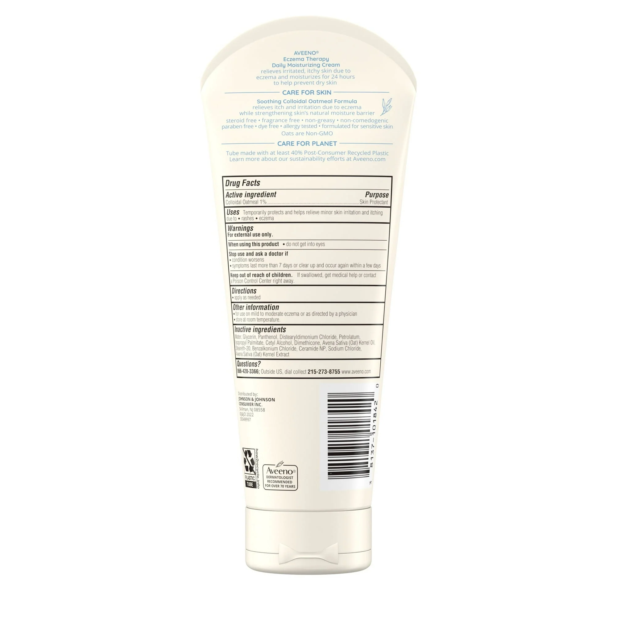 Aveeno Eczema Therapy Moisturizer Cream 7.3oz - Image 3