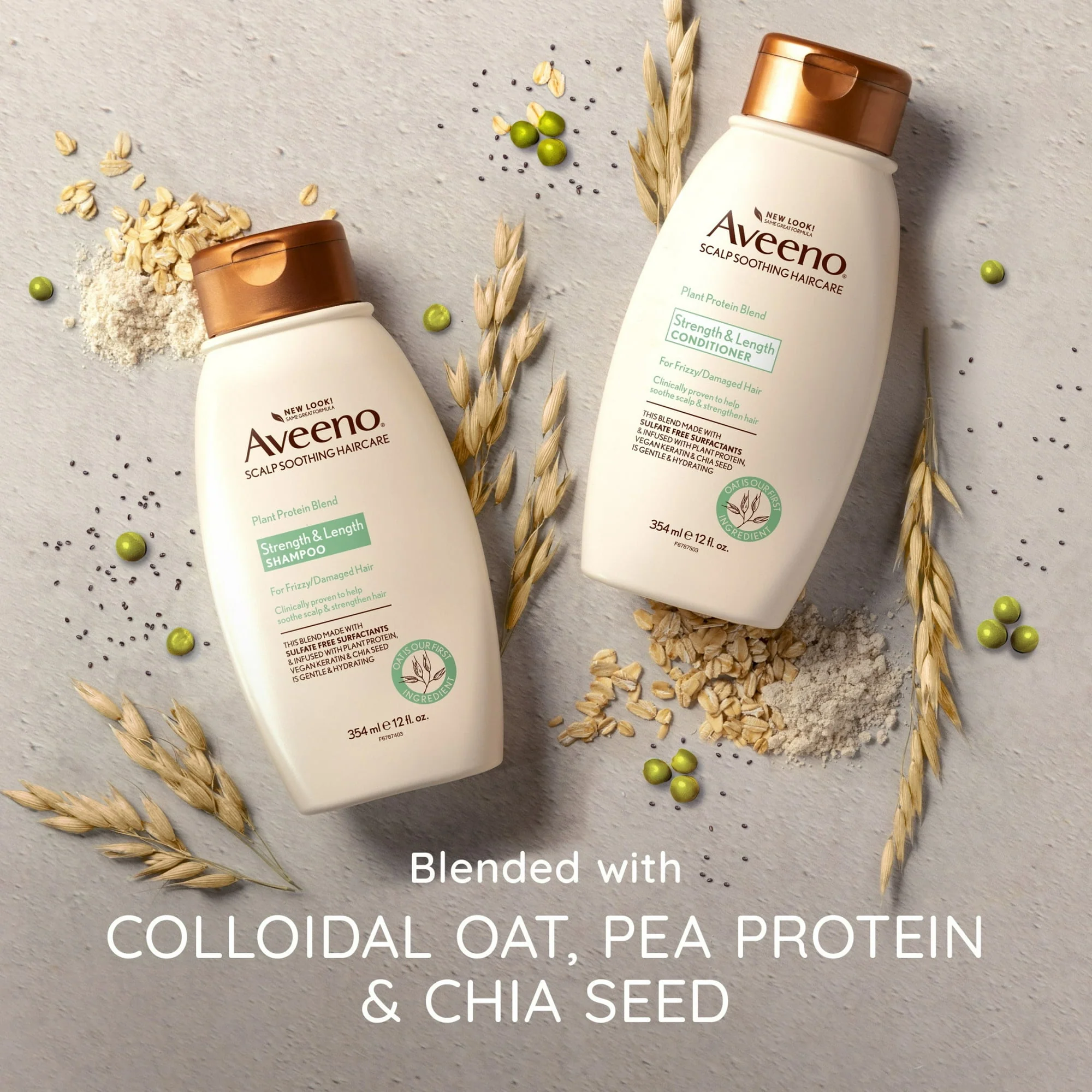 Aveeno Plant Protein Blend Shampoo 12oz - Image 2