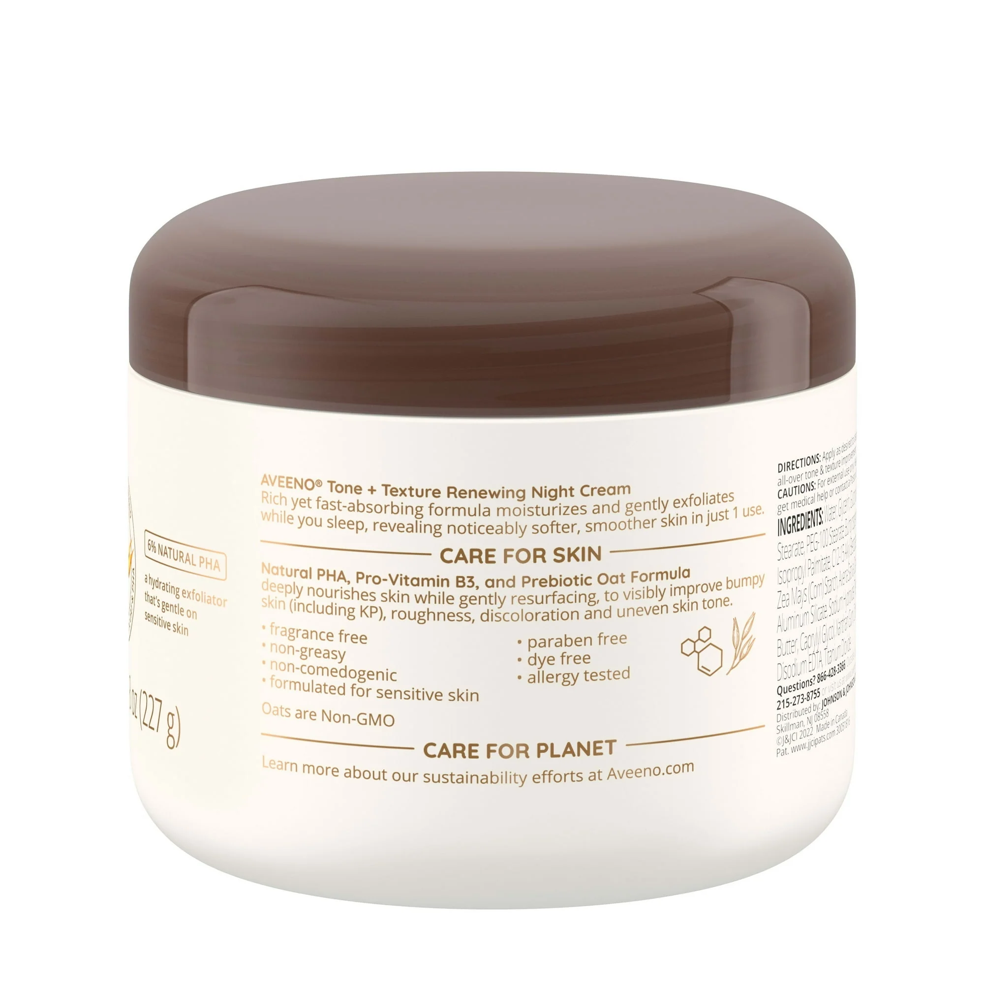 Aveeno Tone + Texture Renewing Night Cream 8oz - Image 3