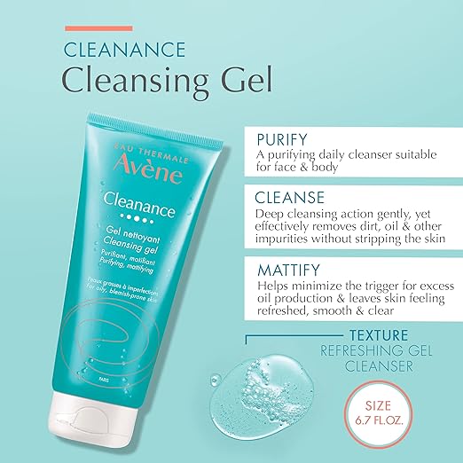 Avene Cleansing Gel Purifying Mattifying 6.7oz - Image 2
