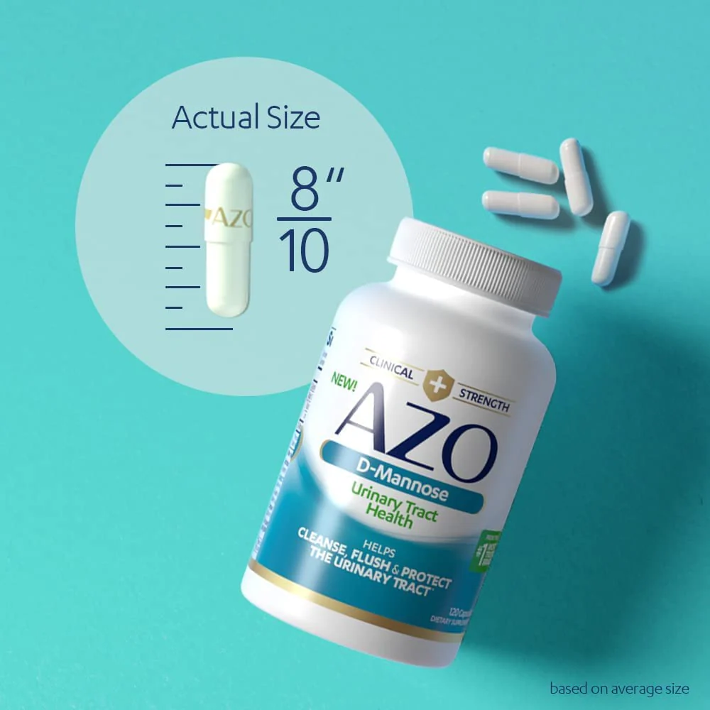 AZO D-Mannose Urinary Tract Health, 120 capsules - Image 2