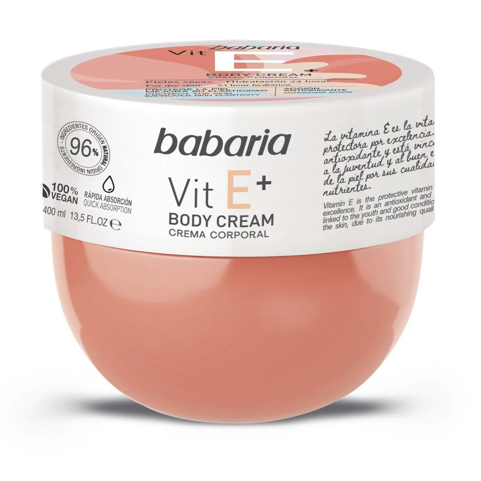 Babaria Vit E+ Body Cream 13.5oz - Image 2