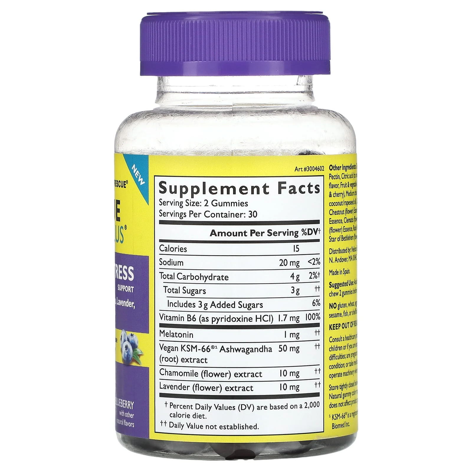 Bach Rescue Plus Sleep & Stress Gummies 60ct - Image 2