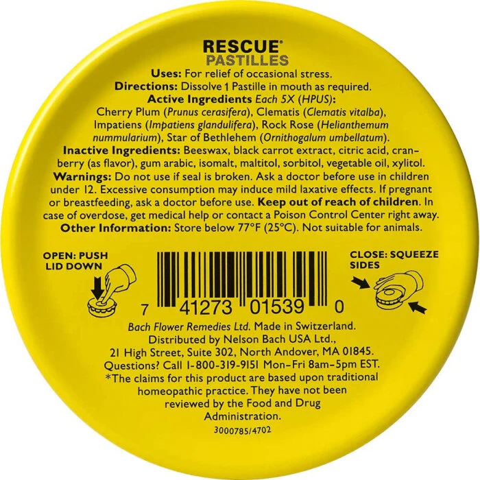 Bach Rescue Remedy Pastilles 1.7 oz - Image 3