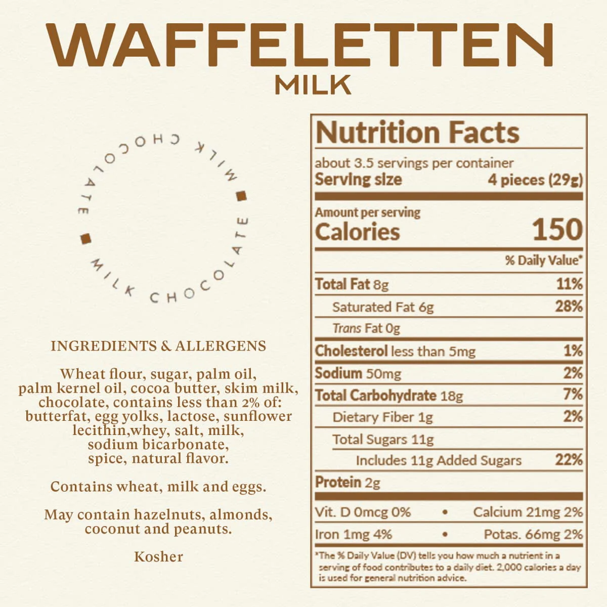 Bahlsen Waffeletten Milk Chocolate 3.5oz - Image 2