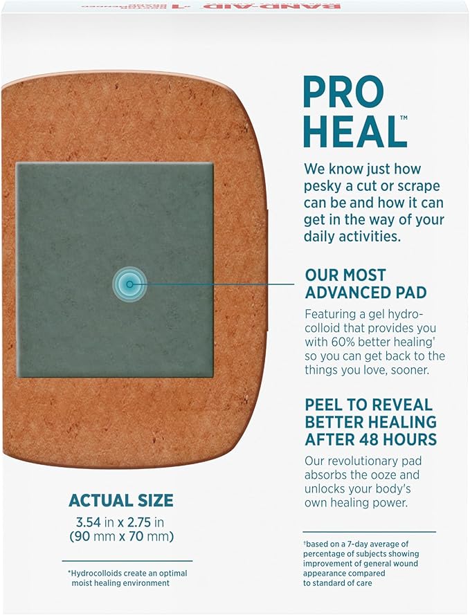 Band-Aid Pro Heal Hydrocolloid Bandages Extra Large 5ct - Image 2