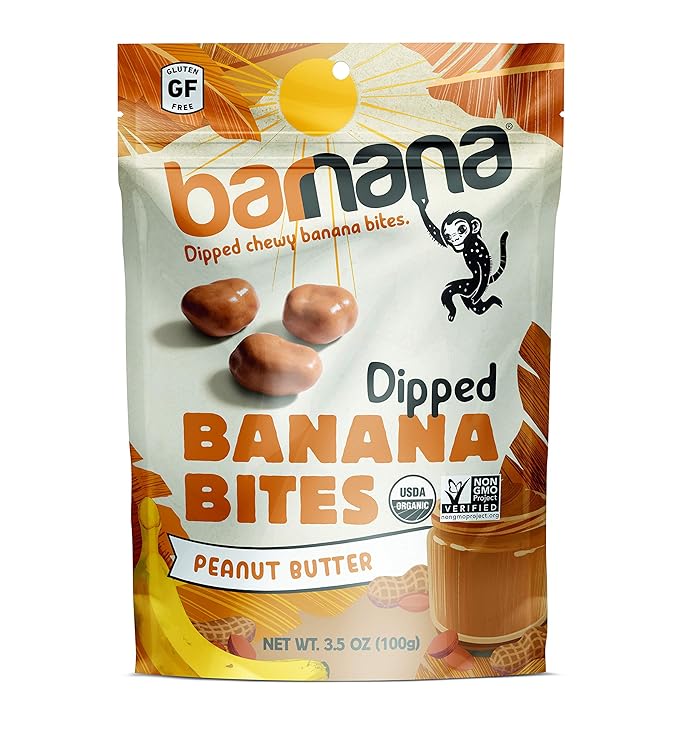 Barnana Dipped Banana Bites Peanut Butter 3.5Oz