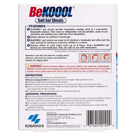 Be Koool Fever Soft Gel Sheets 4ct - Image 2