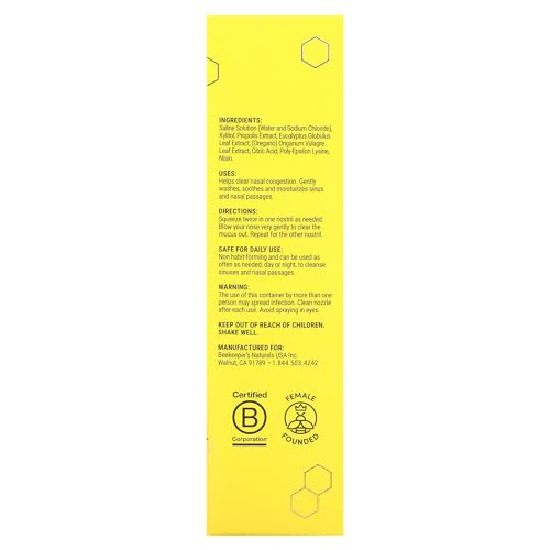 Beekeeper's Naturals Propolis Nasal Spray Max, 1 oz. - Image 2