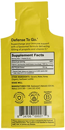 Beekeepers Naturals Propolis Liposomal with Vitamin C Single Pack, 0.27 FZ - Image 3
