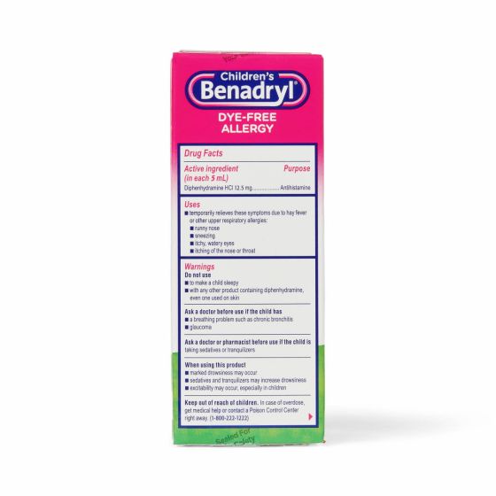 Benadryl Childrens Allergy Dye Free Bubble Gum 4oz - Image 2